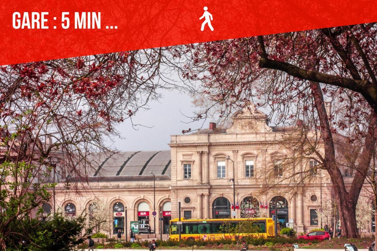 Explorereims - Studio Magique Proche Gare Et Centre מראה חיצוני תמונה